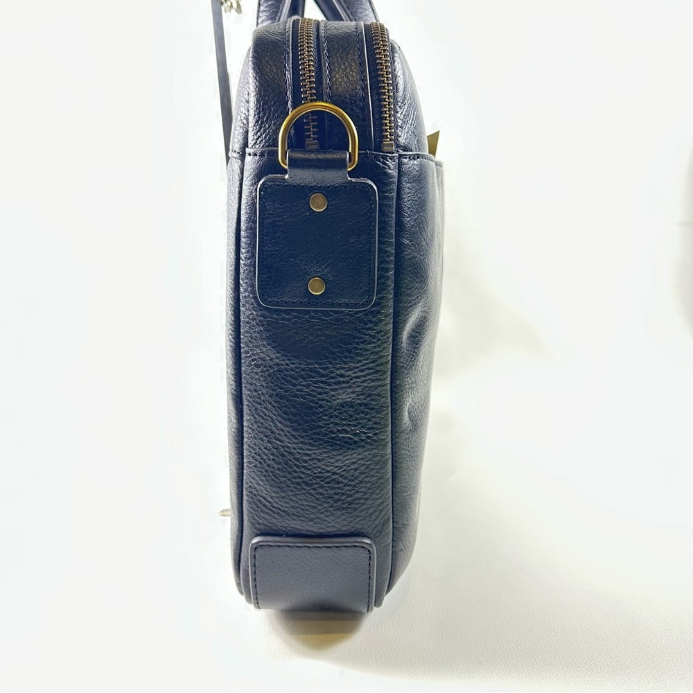 NEW Men’s Fossill HaskellBlack Leather Men's Briefcase/Laptop Bag - Picture 11 of 16